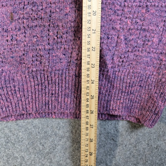 VTG Indeed Hilton Sweater Adult M Purple Geometric Flecked Textured Knit 80s 90s - Picture 9 of 10